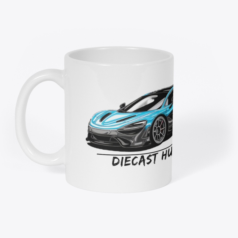 Diecast Hunter with Blue Sportscar