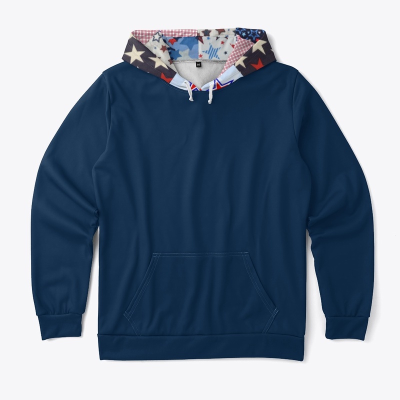 clad Americana color hood flag hoodie