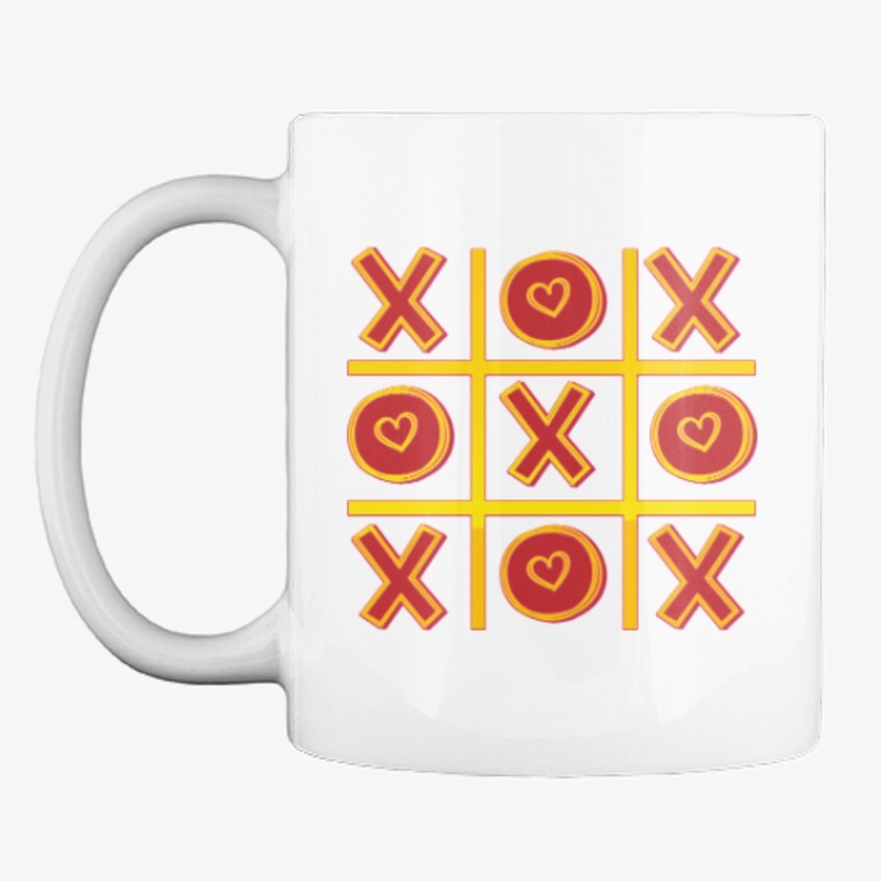 Hugs Kisses Tic Tac Toe Valentine Couple