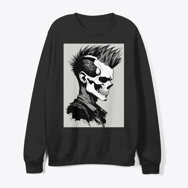 Skull and bones rebellion rock tee