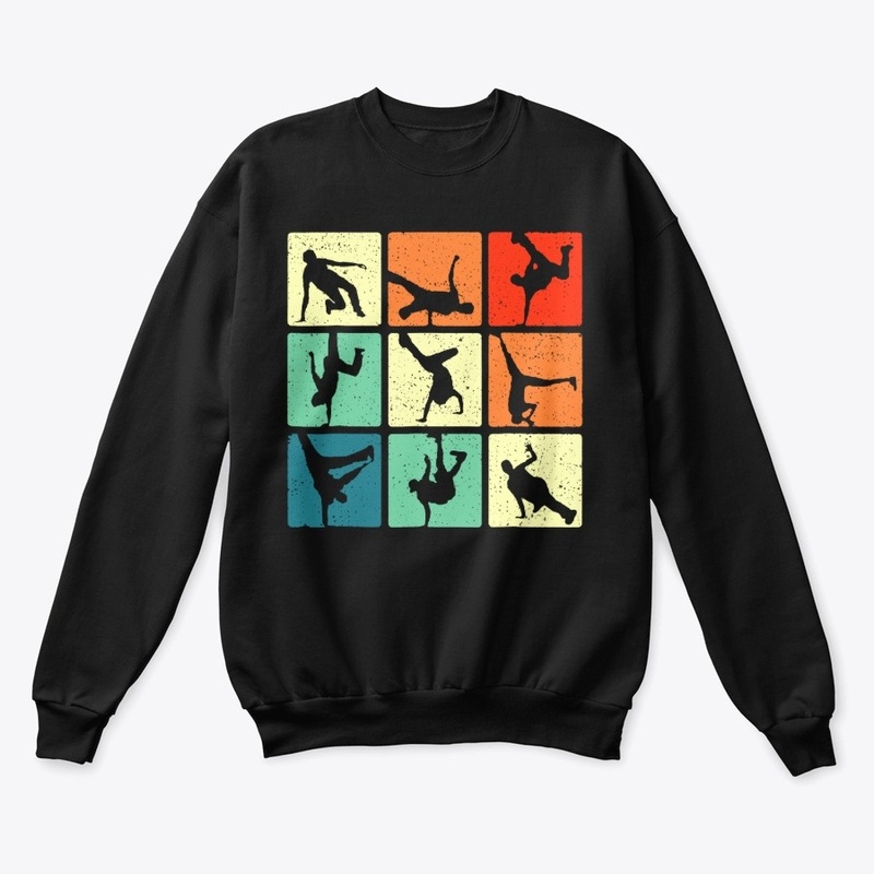 Break dancing Bboy poses Retro Vintage