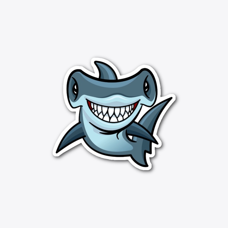Cartoon hammer shark