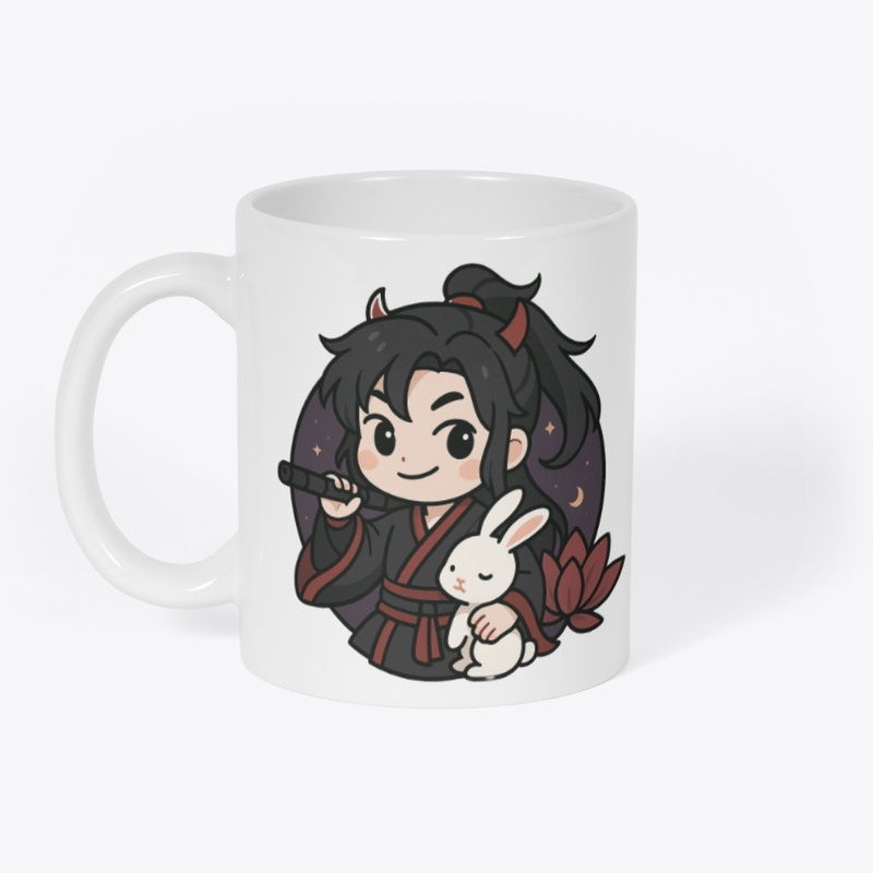 Wei Wuxian Chibi Art | Flute &amp; Bunny