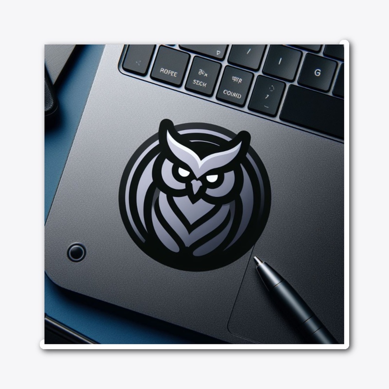 black owl sticker