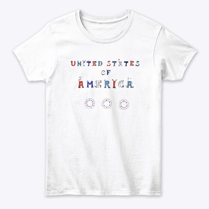 United States of America Word Art