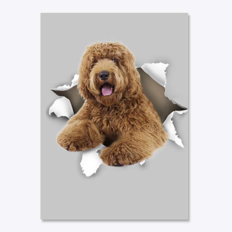 Labradoodle Torn Paper