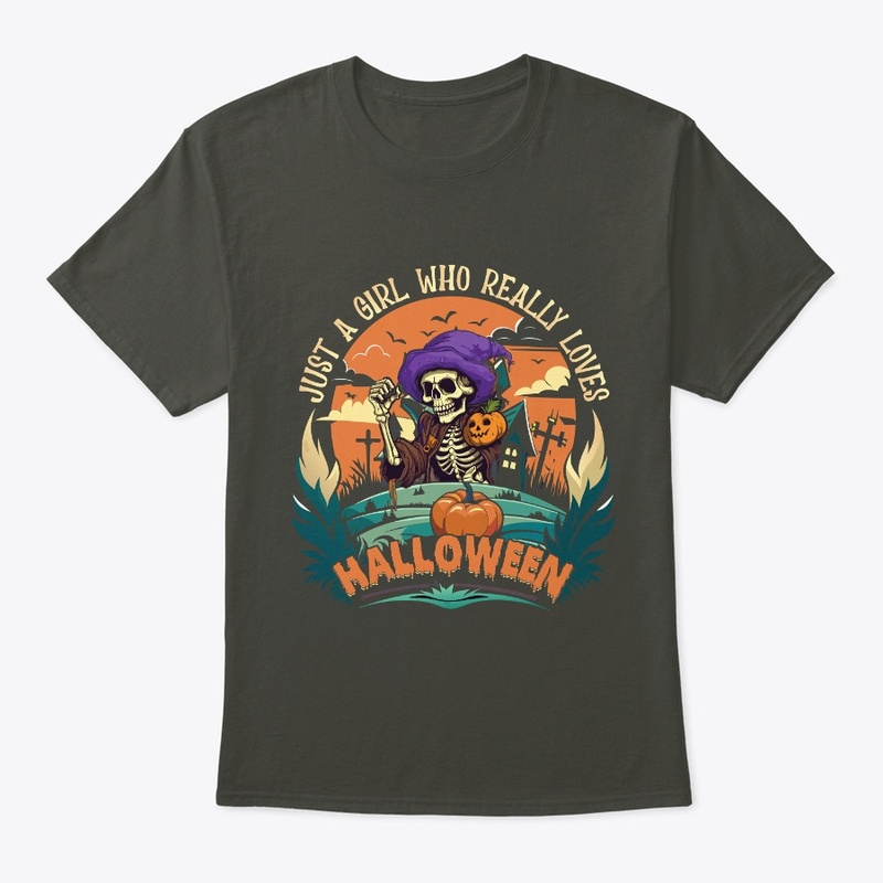 Girl Who Loves Halloween Skeleton Shirt