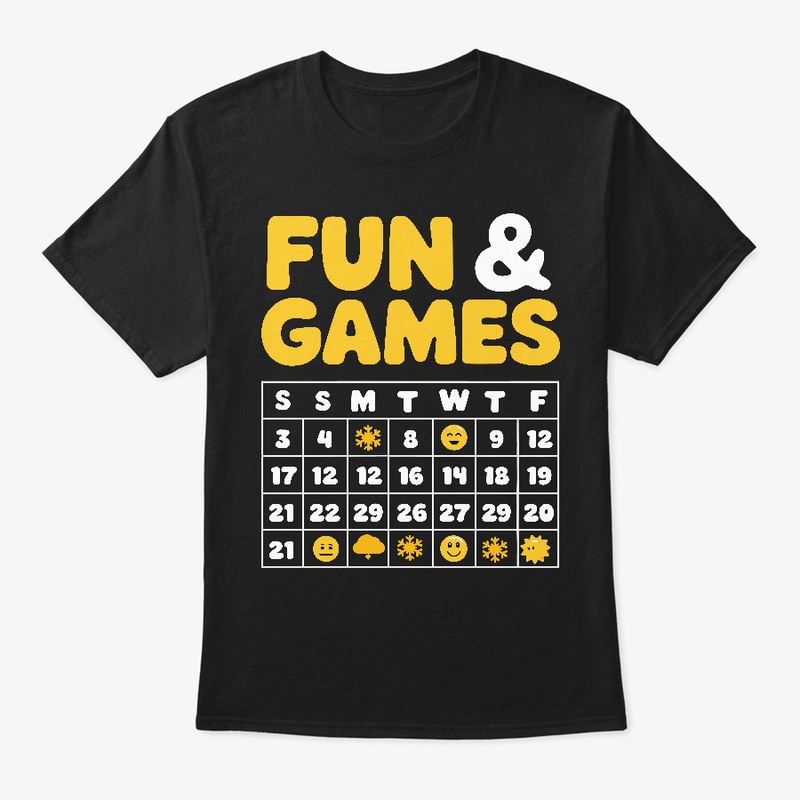 "Fun & Games" Typography Calendar desing