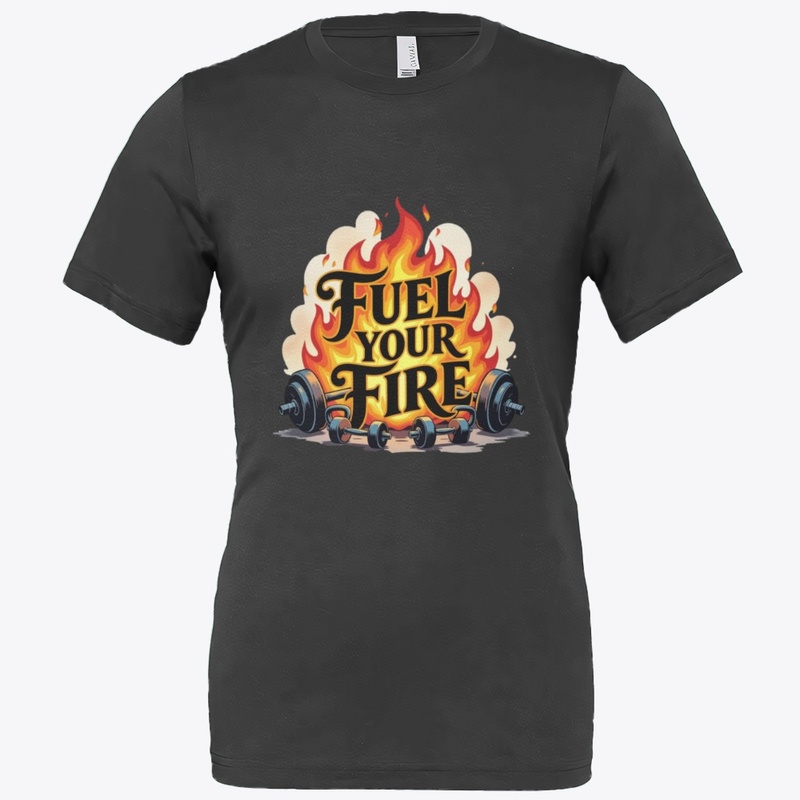 Fiery Dumbbell & Kettlebell  T-Shirt