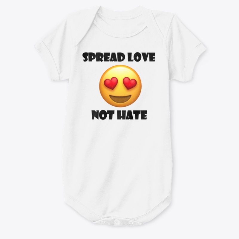 Spread Love Not Hate Eye Heart Emoji 1