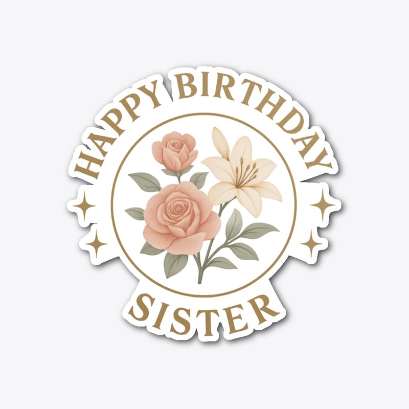 Happy Birthday Sister - Floral Design