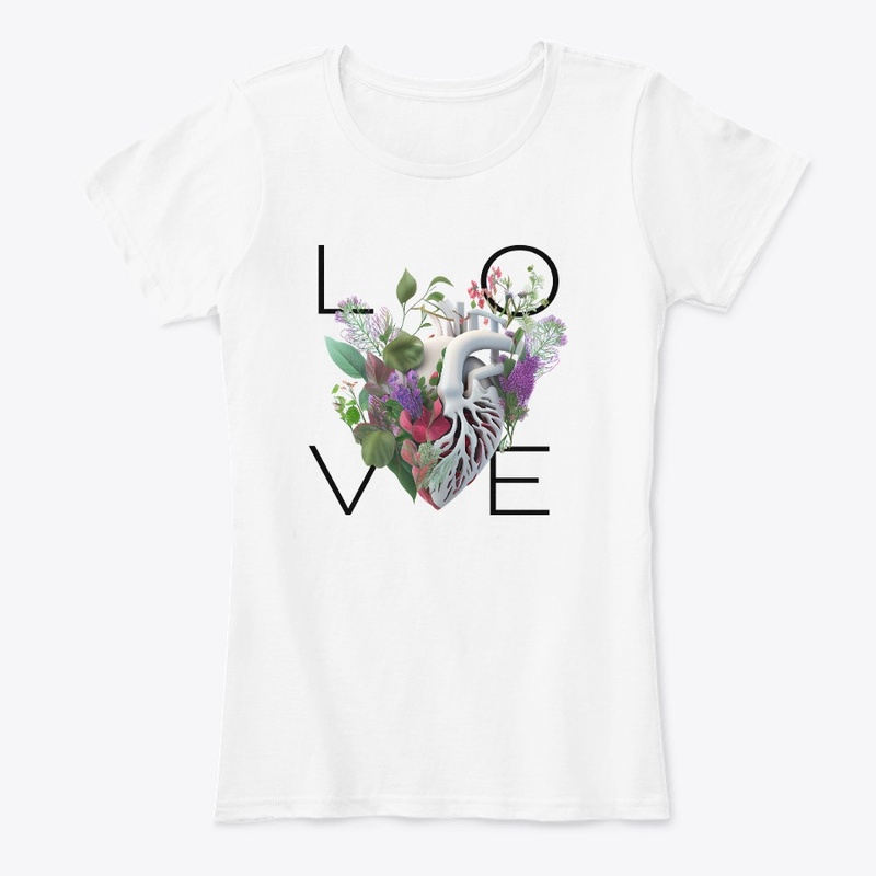 LOVE Blossom Floral Heart