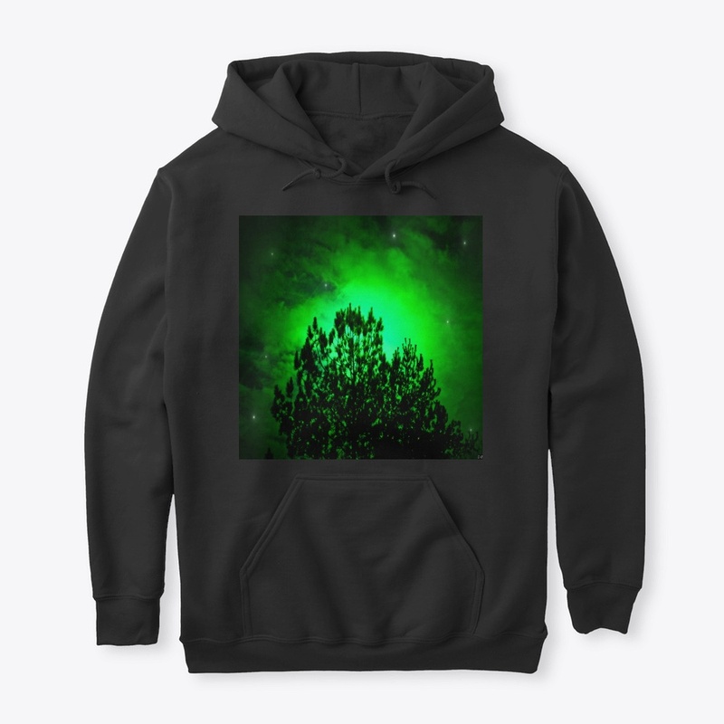 green tree glowing