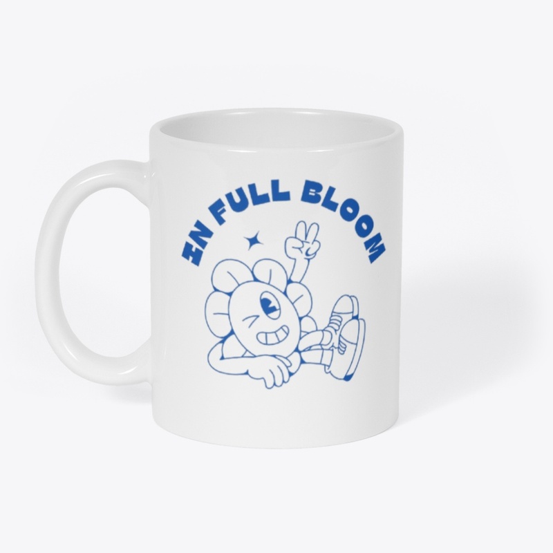 In Full Bloom – Blue Aesthetic Sticker