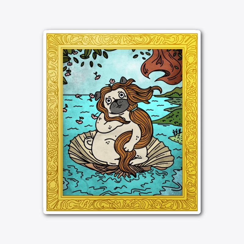 The Birth Of Venus Pug Dog