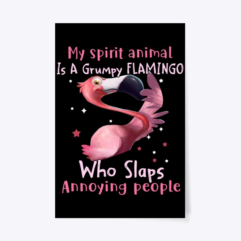My spirit animal is a grumpy flamingo