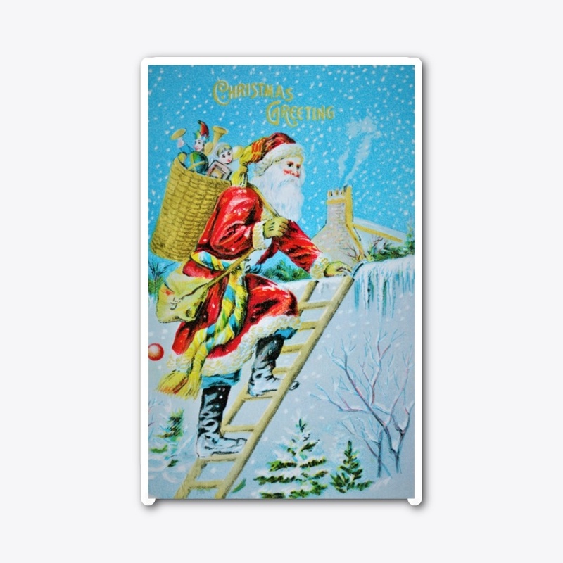 Vintage rooftop Santa