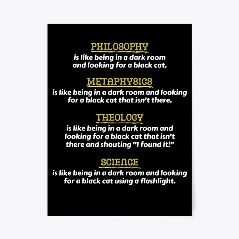 Black Cat Analogy Science Lover Gift