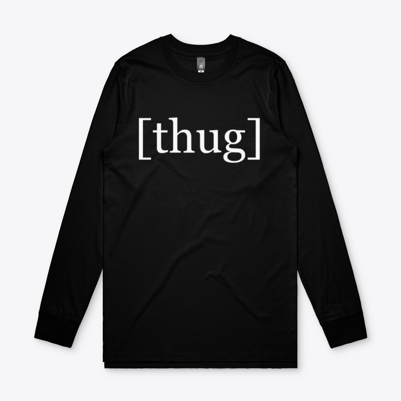 Thug in White on a Black Background