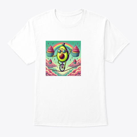Avocado Highwire Spectacle White T-Shirt Front