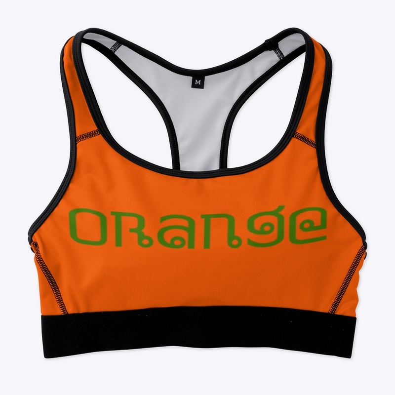 Orange sports bra
