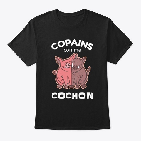 Obv – Copains Comme Cochon Black Camiseta Front