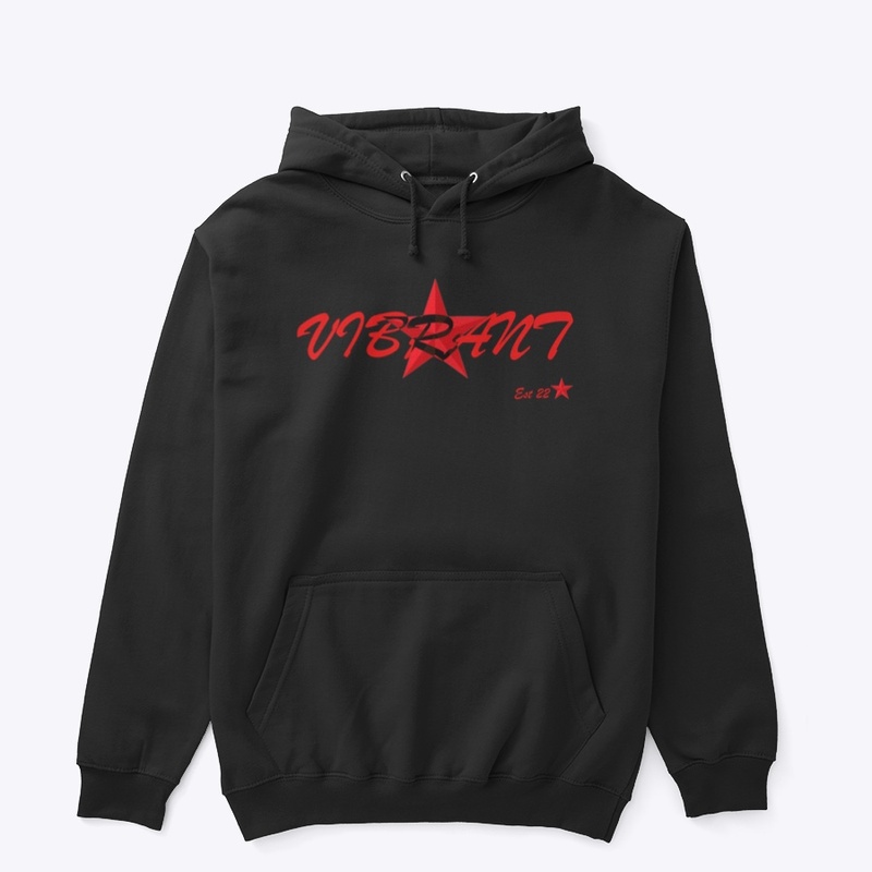 vibrant mindset black/red hoodie