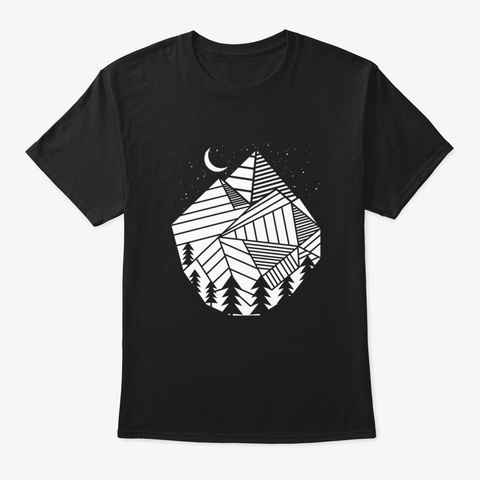 Hiking Trails Polygon Gift I Geometric H Black T-Shirt Front