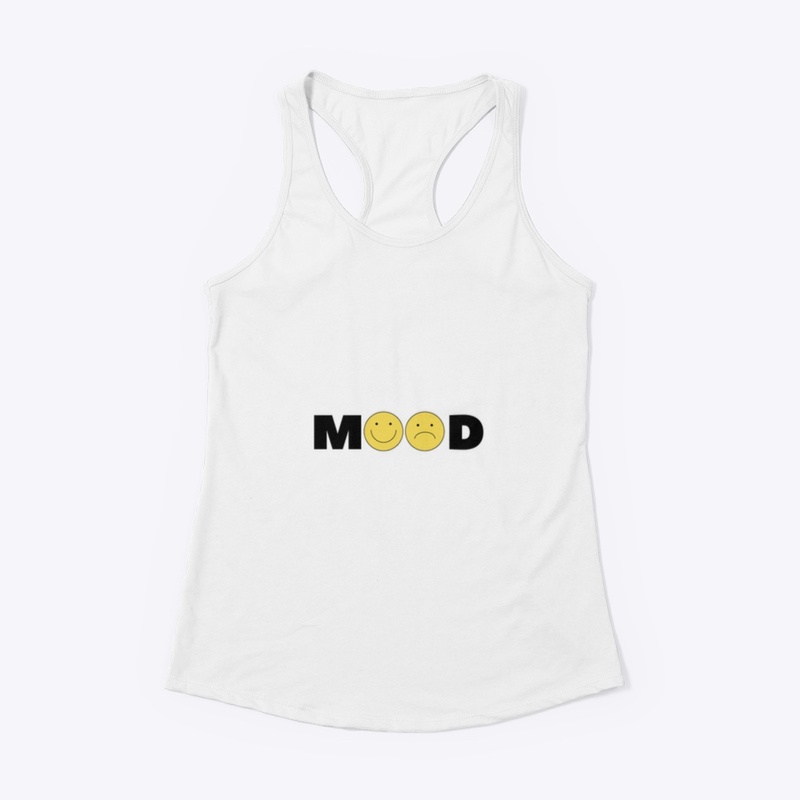 Mood text racerback tank