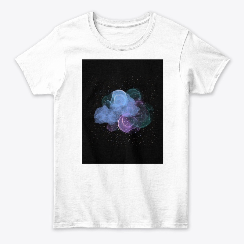 "Blue-Purple Watercolor Illustration Tee
