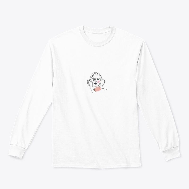Abstract Woman Face Line Art T-Shirt