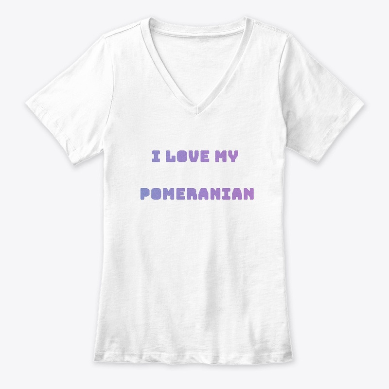 I Love My Pomeranian Purple Design