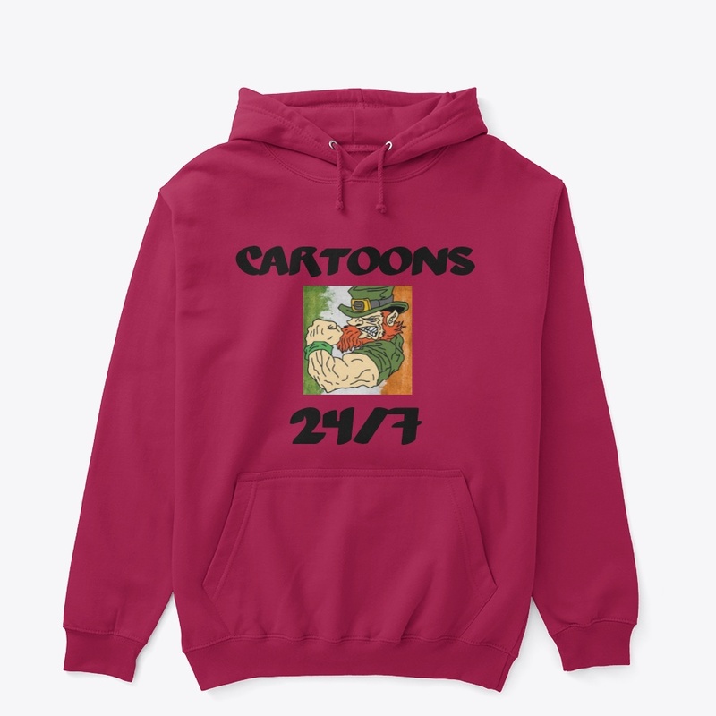 Cartoons 24/7 luck of the irish hoodies 