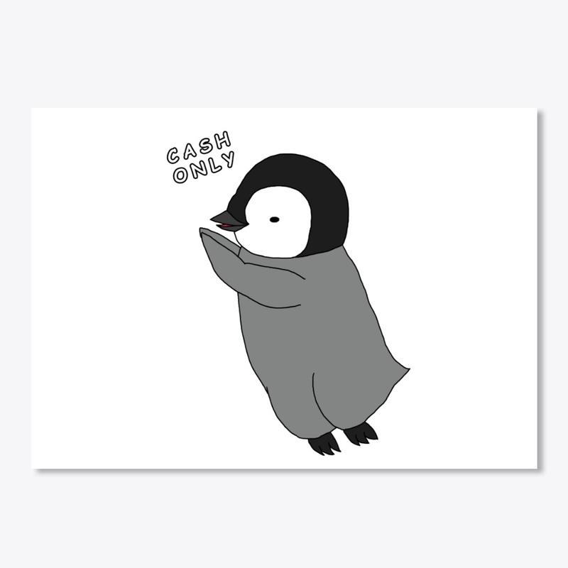 CASH ONLY - Cute Baby Penguin Design