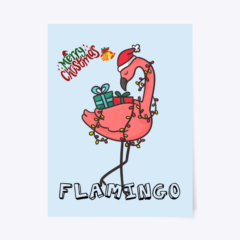 Christmas Flamingo Graphic | Made in USA