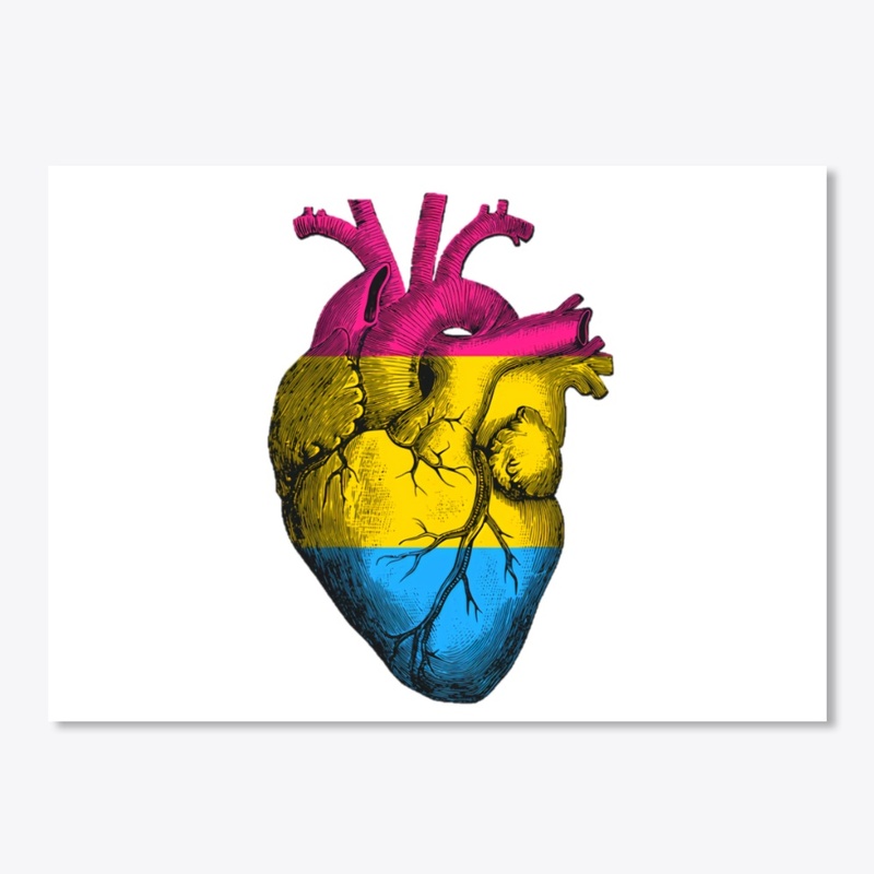 Pansexual Pride Anatomical Heart