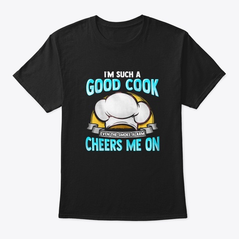 Funny Cooking Quote For Chef Preax Black T-Shirt Front