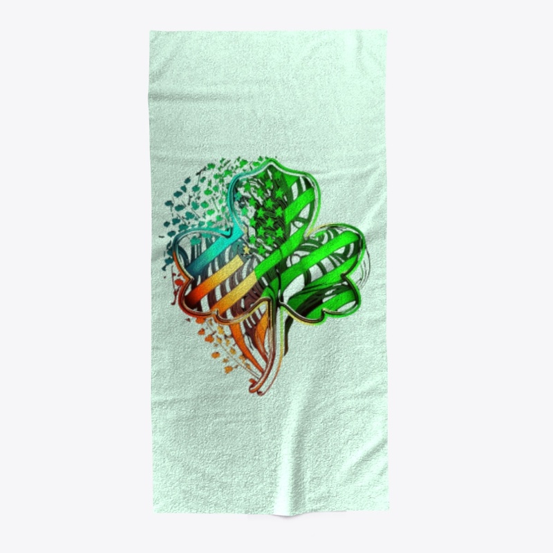 Shamrock Flag Beach Towel