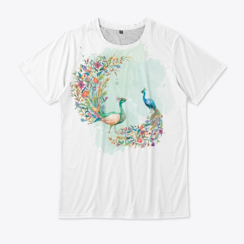 Peacock print t-shirts