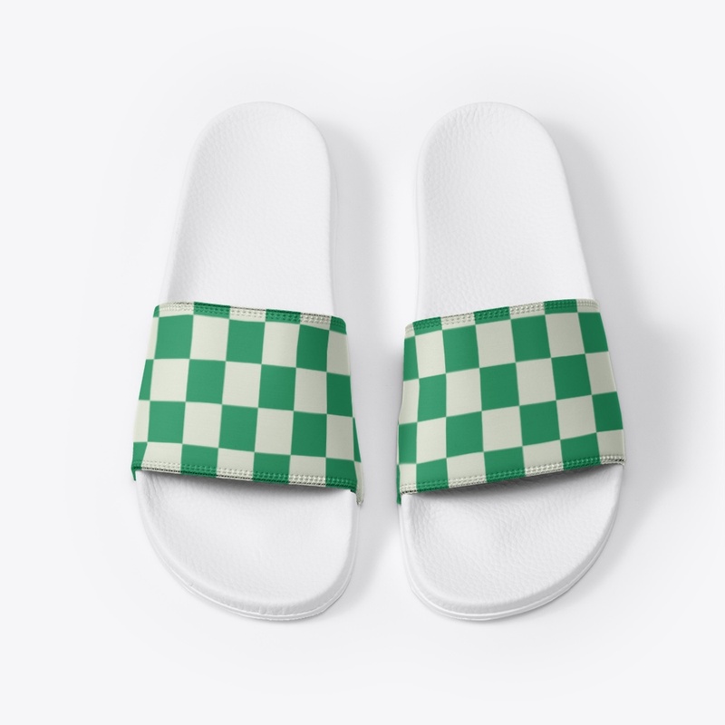 Emerald Checkerboard — Cream & Green