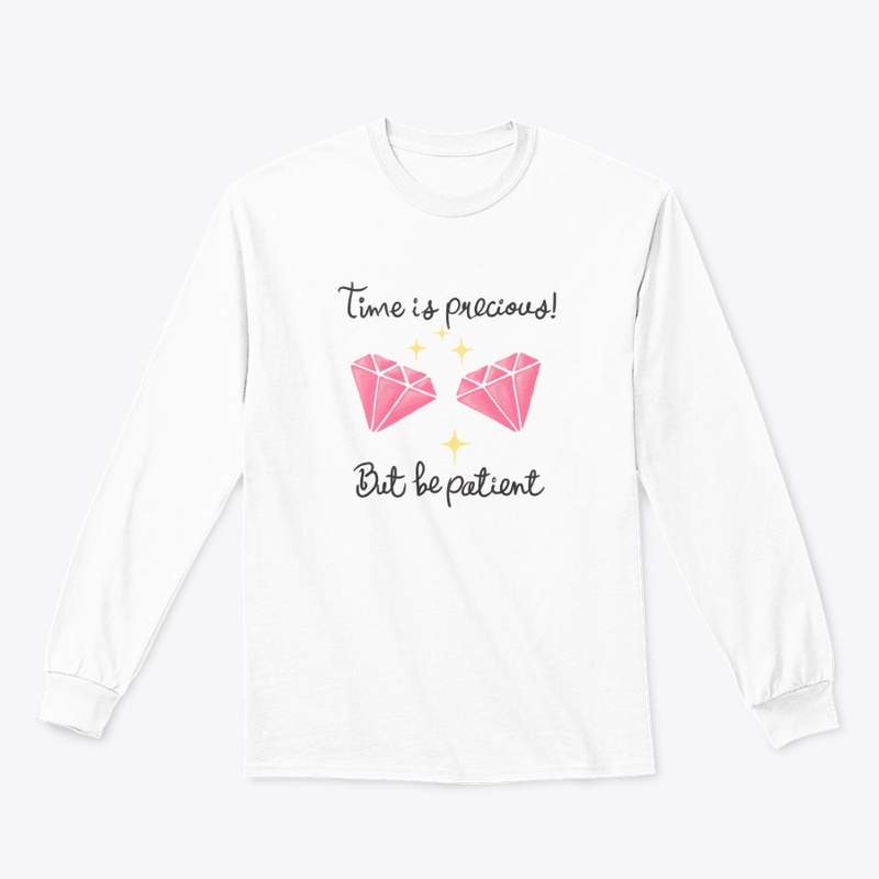 Time is precious Black (Pink Diamonds)