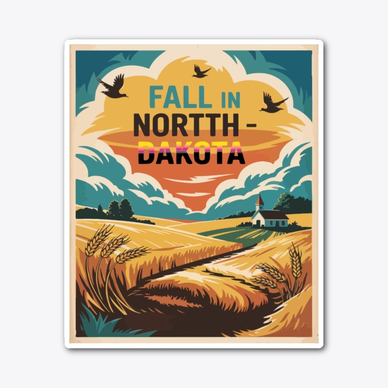 Fall in North Dakota Tee  Cozy Vibe