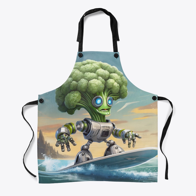 Robotic Broccoli on a surfboard