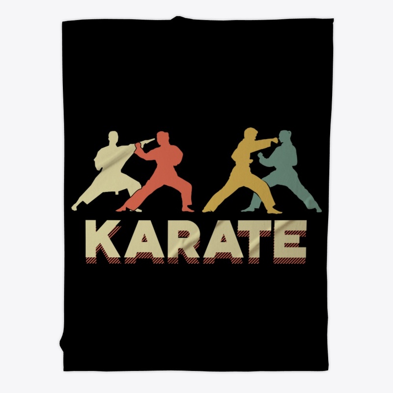 Retro Silhouette Vintage Karate Lover