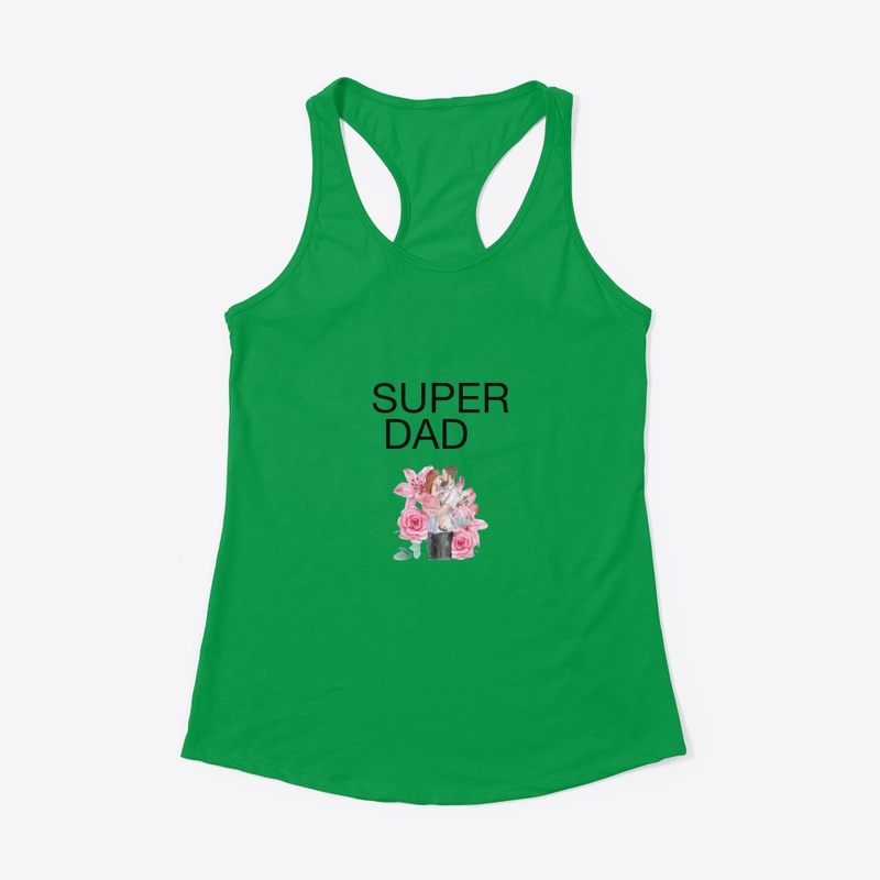 Women's racerback tank with cute design