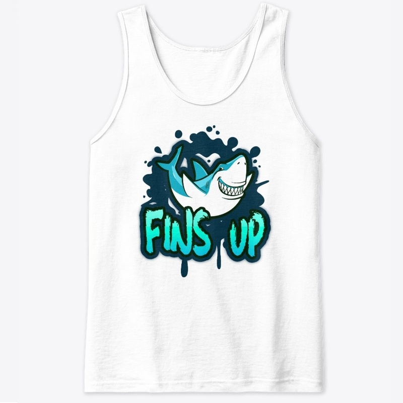 fins up