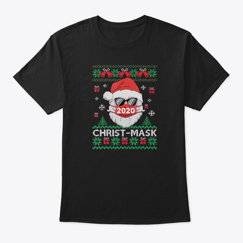 Santa Face Mask Ugly Christmas T-Shirt