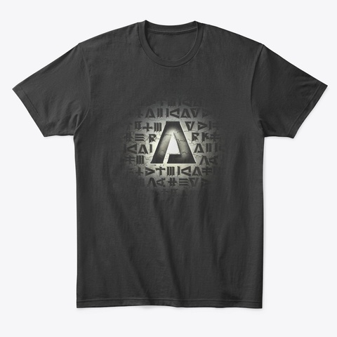 Glyphyks Garb Black T-Shirt Front