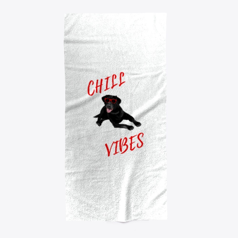 Chill Vibes Lab Beach Towel