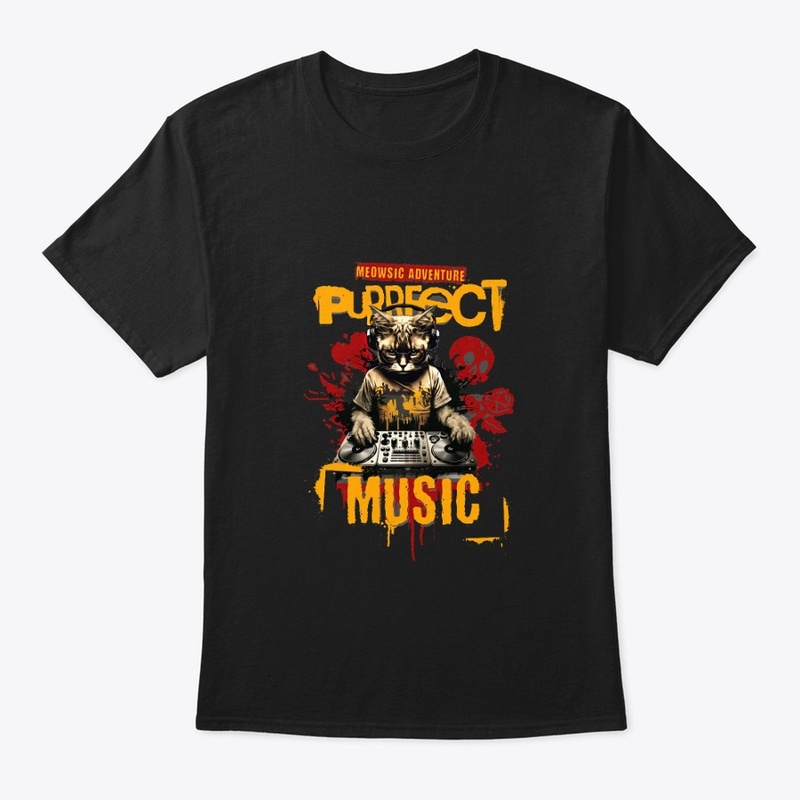 purrfect music T shirt for men and women